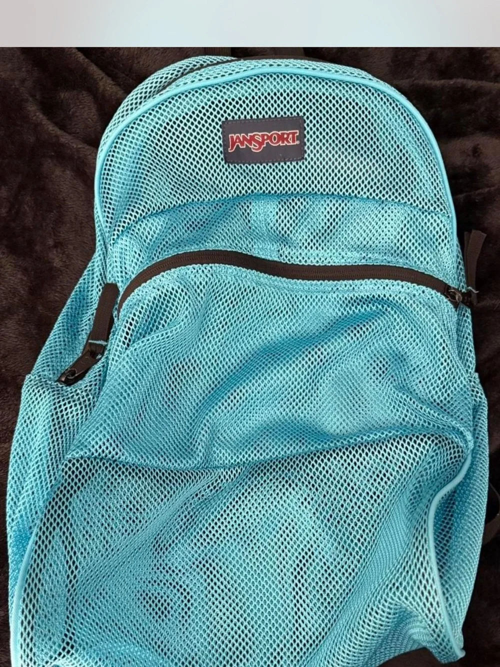 JanSport Turquoise Mesh Backpack - Lightweight Everyday Bag
